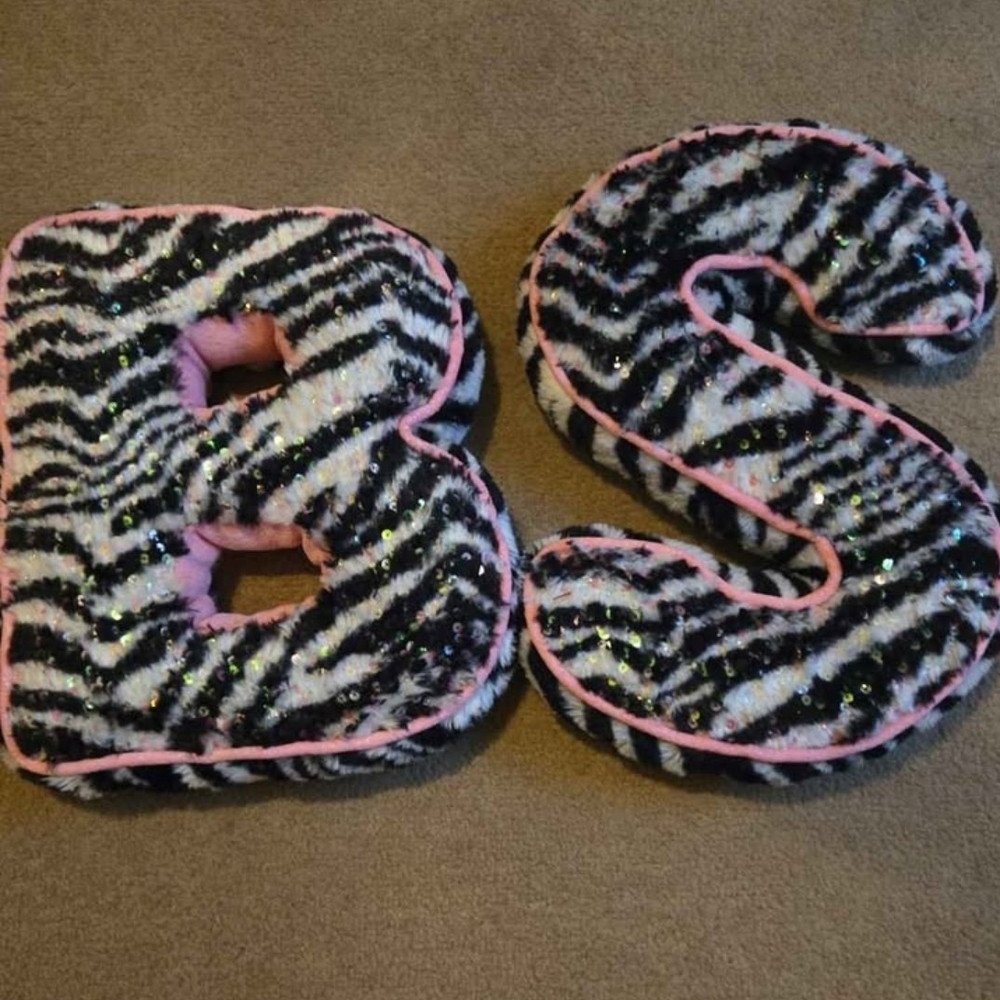 Justice Black and White Zebra Print Pillows